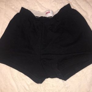 Black cotton Soffe shorts